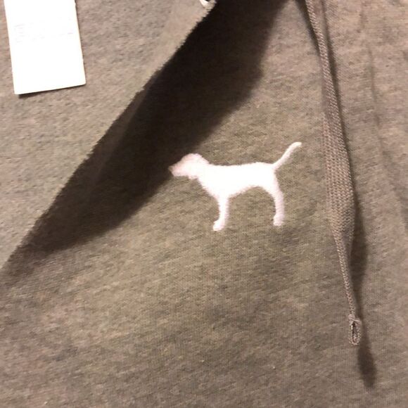 Victoria secret grey hooded pullover size large NWT - Picture 2 of 7